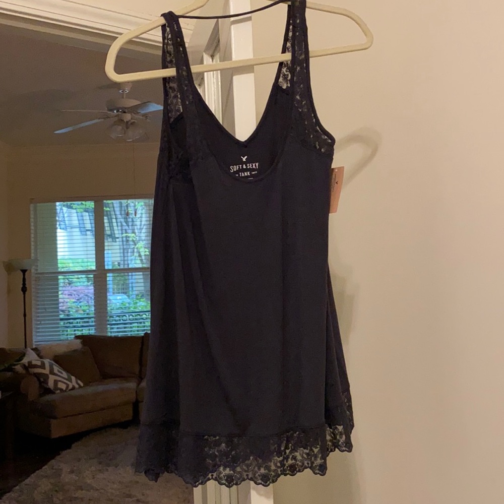 NWT- AEO Soft and sexy navy tank - Small